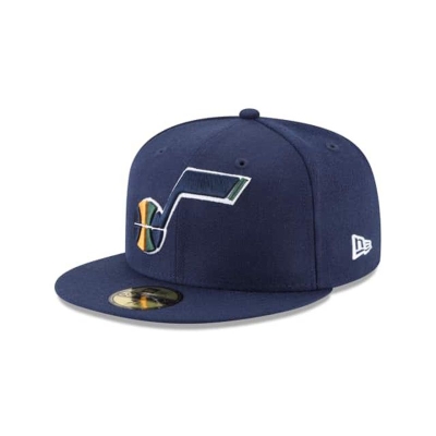 Blue Utah Jazz Hat - New Era NBA Wool Standard 59FIFTY Fitted Caps USA9483067